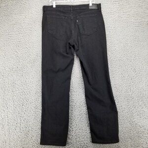 Levis Jeans Womens 32 Black 505 Straight Leg Stretch Denim